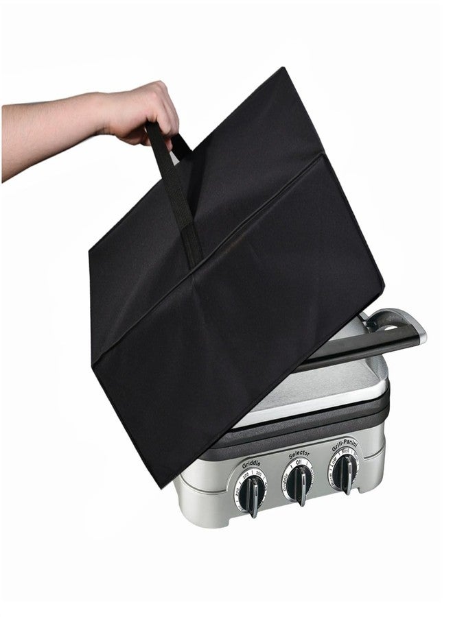 AF-WAN Heavy-Duty Dust Cover Compatible with Cuisinart Griddler GR-4NP1, GR-5BP1, GR-11, GR-6S | Waterproof, Bite-Resistant, Foldable Protector with Handles (Black) - Image 1